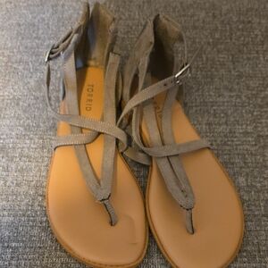 torrid Taupe Strappy T‑Bar Sandals
